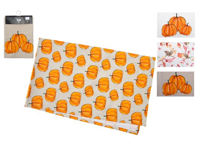 16" X 54" COTTON TABLE RUNNER (HARVEST - ASSTD)